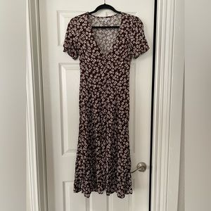 Reformation Floral Print Midi Dress